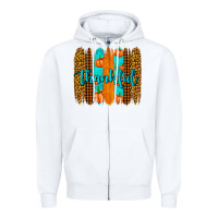 White thankful brushstrokes Zipper Hoodie - AdoDesignShop