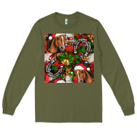 Army Green christmas horse leopard Long Sleeve Tee - FaDigitalArtStudio