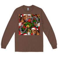 Chestnut christmas horse leopard Long Sleeve Tee - FaDigitalArtStudio