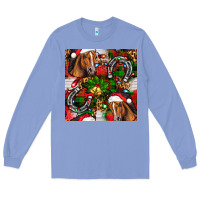 Colony Blue christmas horse leopard Long Sleeve Tee - FaDigitalArtStudio