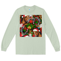 Matcha christmas horse leopard Long Sleeve Tee - FaDigitalArtStudio