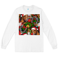 White christmas horse leopard Long Sleeve Tee - FaDigitalArtStudio
