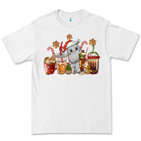 White hippopotamus coffee cups christmas Premium Tee - CowGirlArtShop