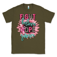Army Green fight believe hope survive cancer awareness Classic Tee - CowGirlArtShop