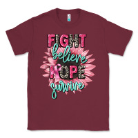 Burgundy fight believe hope survive cancer awareness Classic Tee - CowGirlArtShop