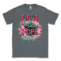 Charcoal Heather fight believe hope survive cancer awareness Classic Tee - CowGirlArtShop