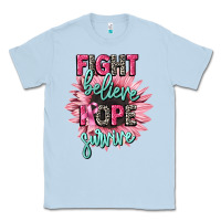 Dusty Blue fight believe hope survive cancer awareness Classic Tee - CowGirlArtShop
