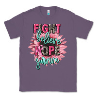 Lavender fight believe hope survive cancer awareness Classic Tee - CowGirlArtShop