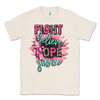 Natural fight believe hope survive cancer awareness Classic Tee - CowGirlArtShop