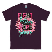 Plum fight believe hope survive cancer awareness Classic Tee - CowGirlArtShop
