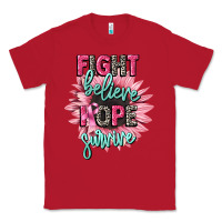 Red fight believe hope survive cancer awareness Classic Tee - CowGirlArtShop
