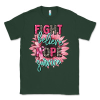 Sports Green fight believe hope survive cancer awareness Classic Tee - CowGirlArtShop