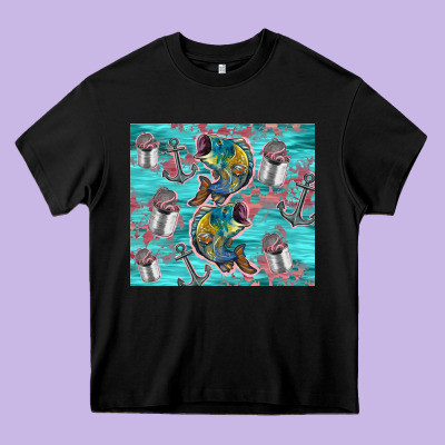 Fish Lures Heavy Core Tee Designed By Tumblerdesignbyshophia