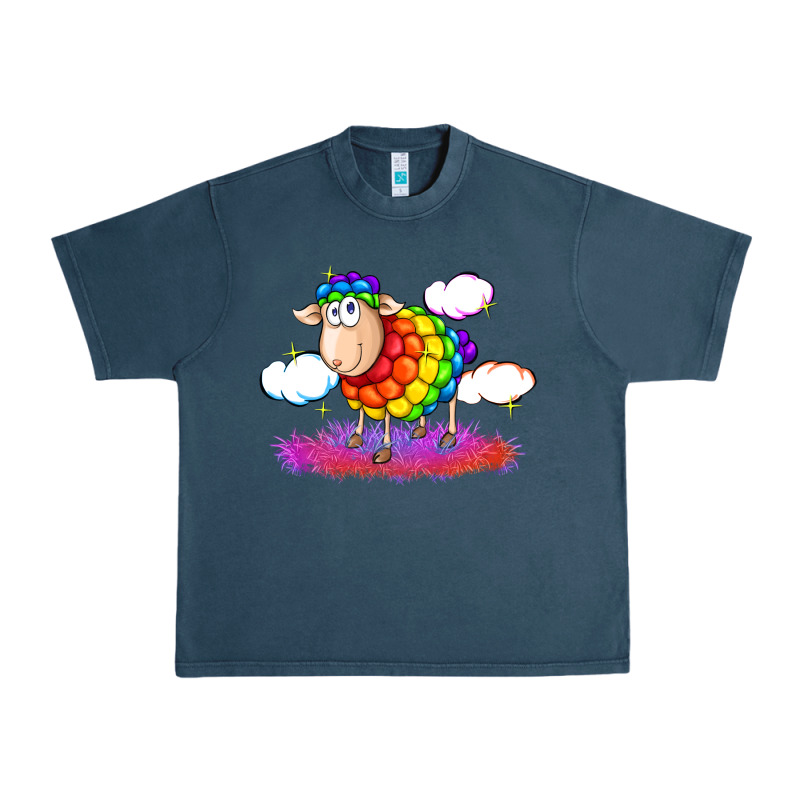Rainbow Sheep Pride Urban Heavy Tee by FaDigitalArtStudio | Teevron