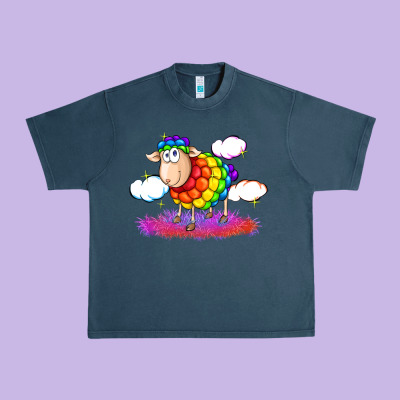 Rainbow Sheep Pride Urban Heavy Tee Designed By Fadigitalartstudio