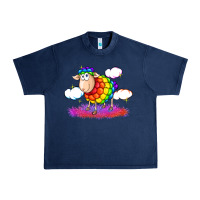 Navy rainbow sheep pride Urban Heavy Tee - FaDigitalArtStudio