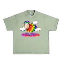 Oil Green rainbow sheep pride Urban Heavy Tee - FaDigitalArtStudio