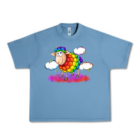 Pebble Blue rainbow sheep pride Urban Heavy Tee - FaDigitalArtStudio
