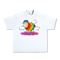 White rainbow sheep pride Urban Heavy Tee - FaDigitalArtStudio