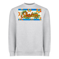 Heather Grey shalom with olive branch Heavyweight Sweatshirt - AdoDesignShop