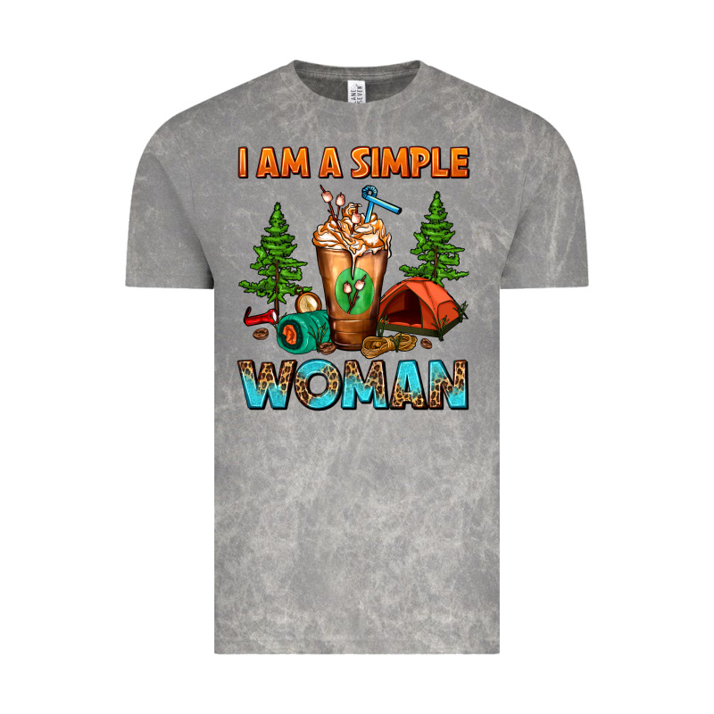 I Am A Simple Woman Camping Frappe Vintage Tee by FaDigitalArtStudio | Teevron