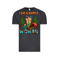 Vintage Black I Am A Simple Woman Camping Frappe Vintage Tee - FaDigitalArtStudio