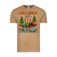 Vintage Camel I Am A Simple Woman Camping Frappe Vintage Tee - FaDigitalArtStudio