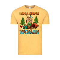 Vintage Mustard I Am A Simple Woman Camping Frappe Vintage Tee - FaDigitalArtStudio