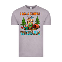 Vintage Zinc I Am A Simple Woman Camping Frappe Vintage Tee - FaDigitalArtStudio