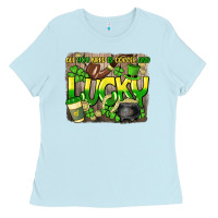 Baby Blue All you need is coffee and lucky St. Patrick's Ladies Tee - HowdyJamesFarm