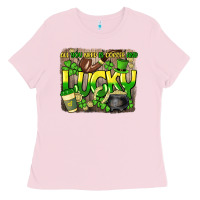 Bubblegum Pink All you need is coffee and lucky St. Patrick's Ladies Tee - HowdyJamesFarm