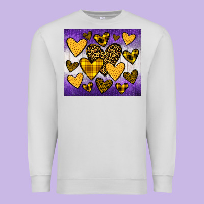 Lakers Hearts Premium Sweatshirt Designed By Jahusdesignshop