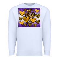 White lakers hearts Premium Sweatshirt - JahusDesignShop