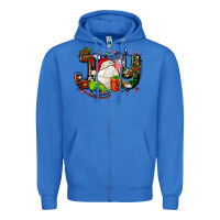 True Royal joy with volleyball and santa's hat Zipper Hoodie - AdoDesignShop
