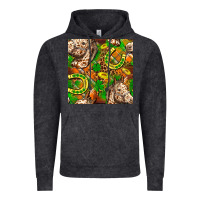 Vintage Black St. Patrick's Day Horse With Horseshoes Seamless Vintage Hoodie - FaDigitalArtStudio