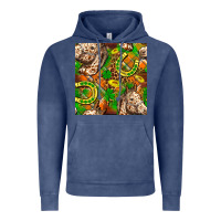 Vintage Denim St. Patrick's Day Horse With Horseshoes Seamless Vintage Hoodie - FaDigitalArtStudio