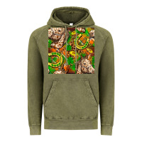 Vintage Olive St. Patrick's Day Horse With Horseshoes Seamless Vintage Hoodie - FaDigitalArtStudio