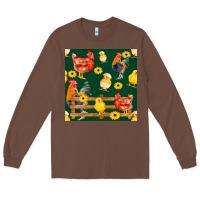 Chestnut farm life seamless pattern Long Sleeve Tee - FaDigitalArtStudio