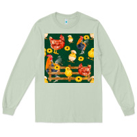 Matcha farm life seamless pattern Long Sleeve Tee - FaDigitalArtStudio