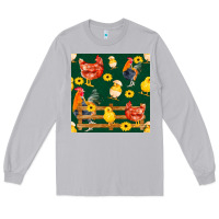 Moon Dust farm life seamless pattern Long Sleeve Tee - FaDigitalArtStudio