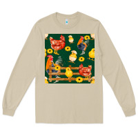 Mushroom farm life seamless pattern Long Sleeve Tee - FaDigitalArtStudio