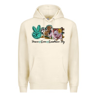 Tofu Peace Love Landrace Pig Premium Hoodie - LillyAllenDesigns
