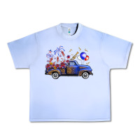 Grape Ice Western Truck Fourth Of July Urban Heavy Tee - FaDigitalArtStudio