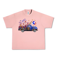 Salmon Western Truck Fourth Of July Urban Heavy Tee - FaDigitalArtStudio