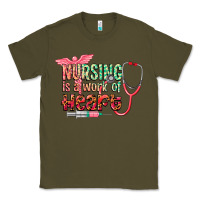 Army Green Nursing is a work of heart Classic Tee - CowGirlArtShop