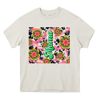 Cream mama with hippie daisies Heavy Core Tee - TumblerDesignByShophia