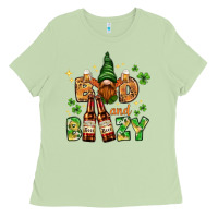 Matcha St. Patrick's Bad and boozy with gnome Ladies Tee - HowdyJamesFarm