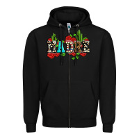 Black madre with roses and cactus Zipper Hoodie - AdoDesignShop
