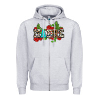 Madre With Roses And Cactus Zipper Hoodie | Teevron