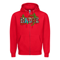 Red madre with roses and cactus Zipper Hoodie - AdoDesignShop